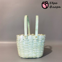 Корзина из бересты мятная